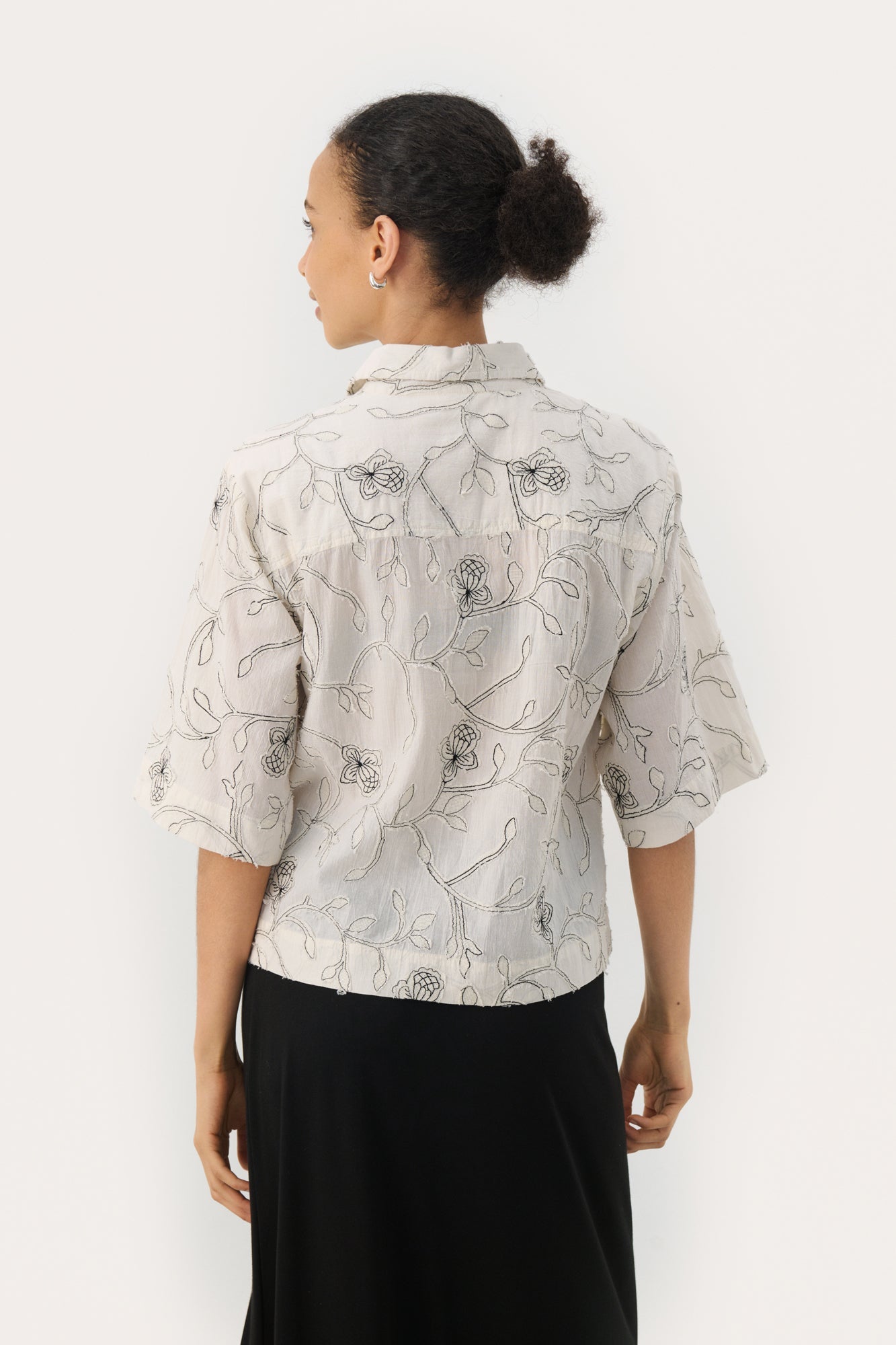 Blouse pour femme par Part Two | 30309825 Surpiqûre Noire | Boutique Vvög, vêtements mode pour homme et femme