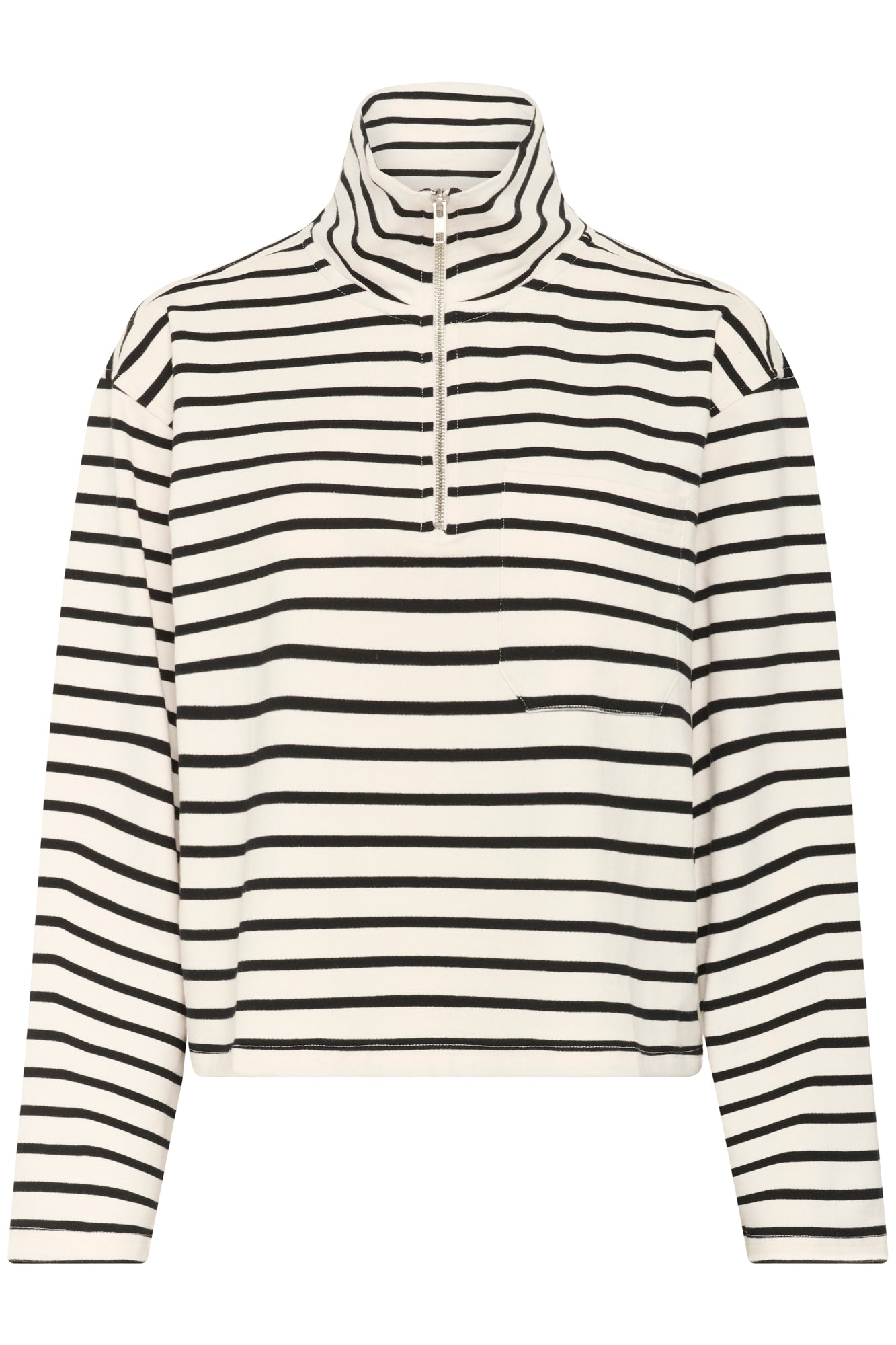 Chandail à zip et collet pour femme par Part Two | 30309841 Rayure Noire | Boutique Vvög, vêtements mode pour homme et femme
