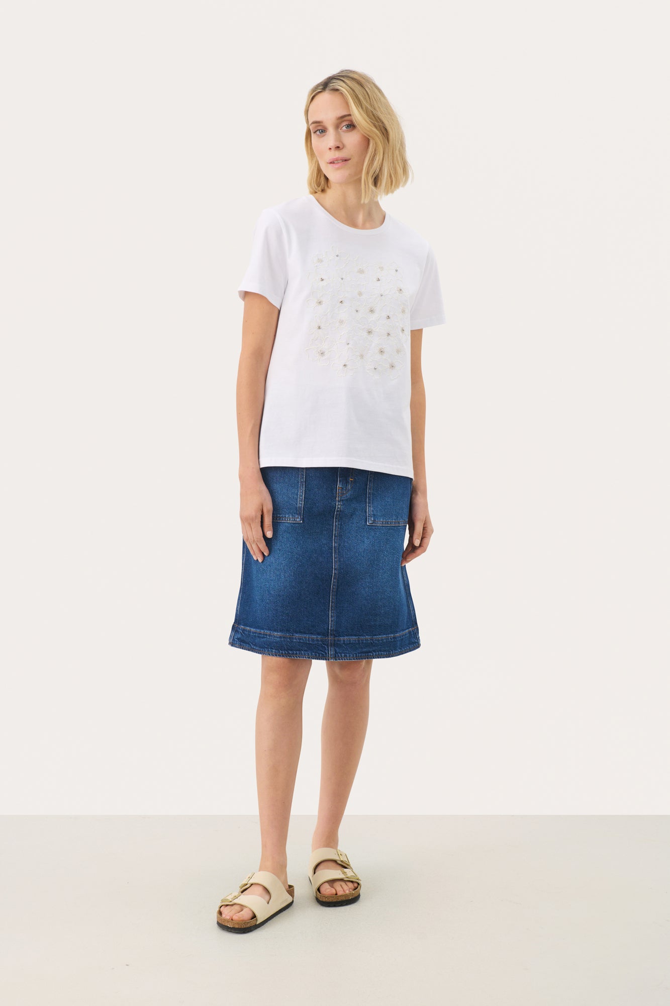 T-Shirt pour femme par Part Two | 30309872 Broderie Blanche | Boutique Vvög, vêtements mode pour homme et femme