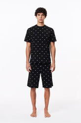 Pyjama 2 pièces pour homme par Lacoste | 4H3304 258-NOIR/BLANC | Boutique Vvög, vêtements mode pour homme et femme
