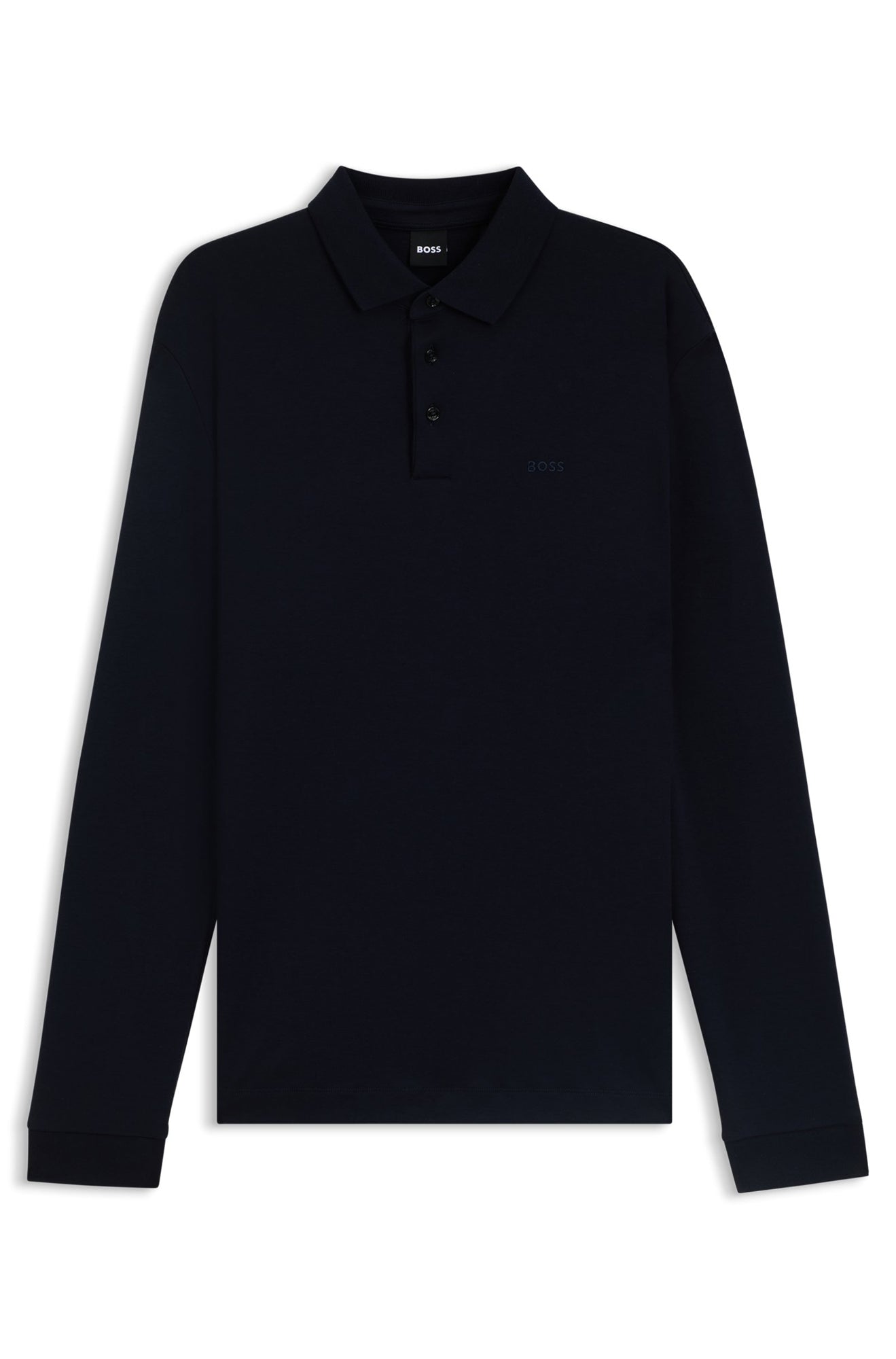 Polo manches longues pour homme par HUGO BOSS | 50468392 Bleu Foncé | Boutique Vvög, vêtements mode pour homme et femme