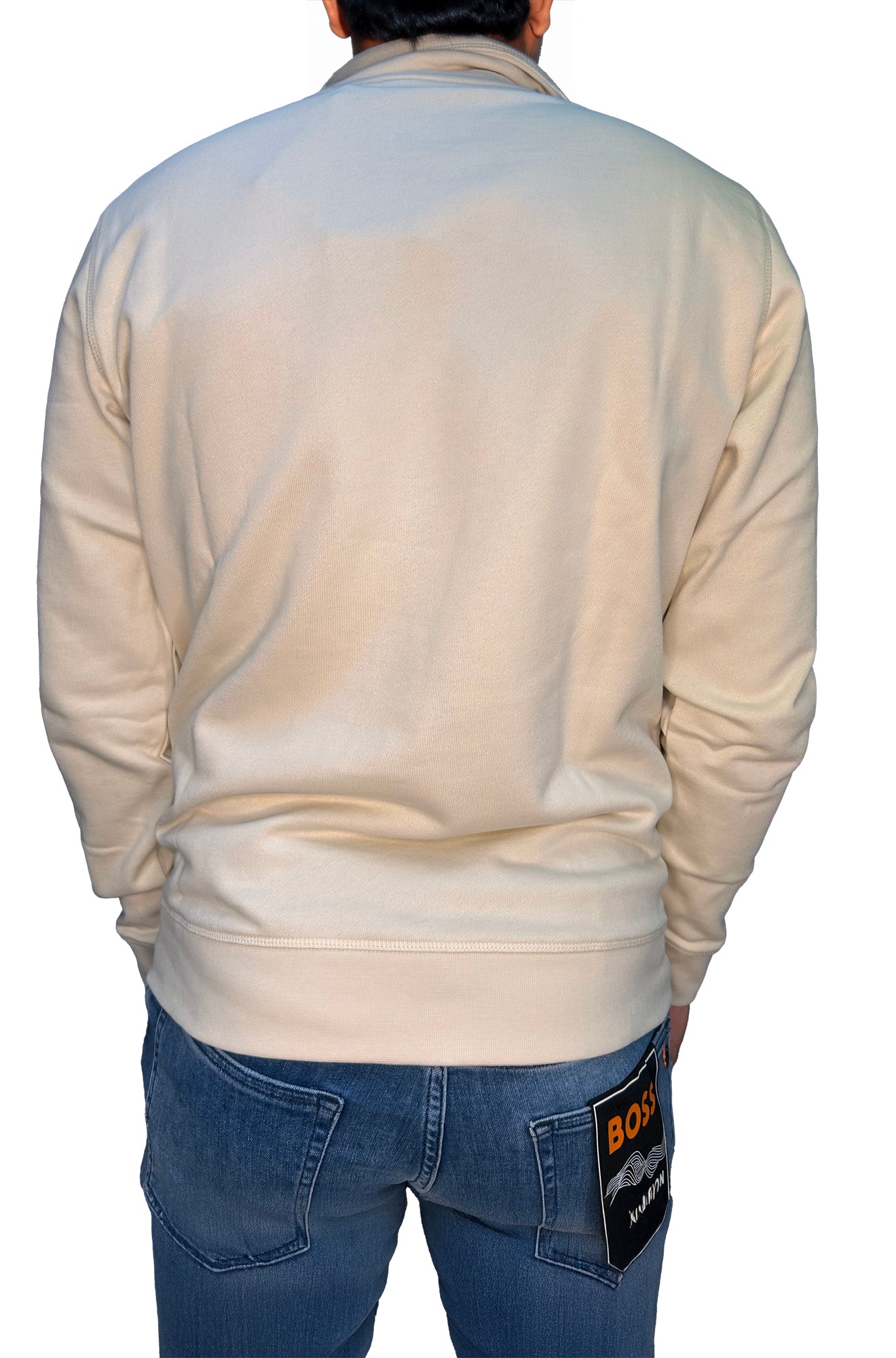 Chandail manches longues avec zip pour homme par HUGO BOSS | 50468926 Jaune Ouvert | Boutique Vvög, vêtements mode pour homme et femme
