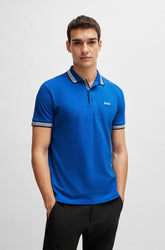 Polo sport pour homme par HUGO BOSS | 50469055 Bleu Moyen | Boutique Vvög, vêtements mode pour homme et femme