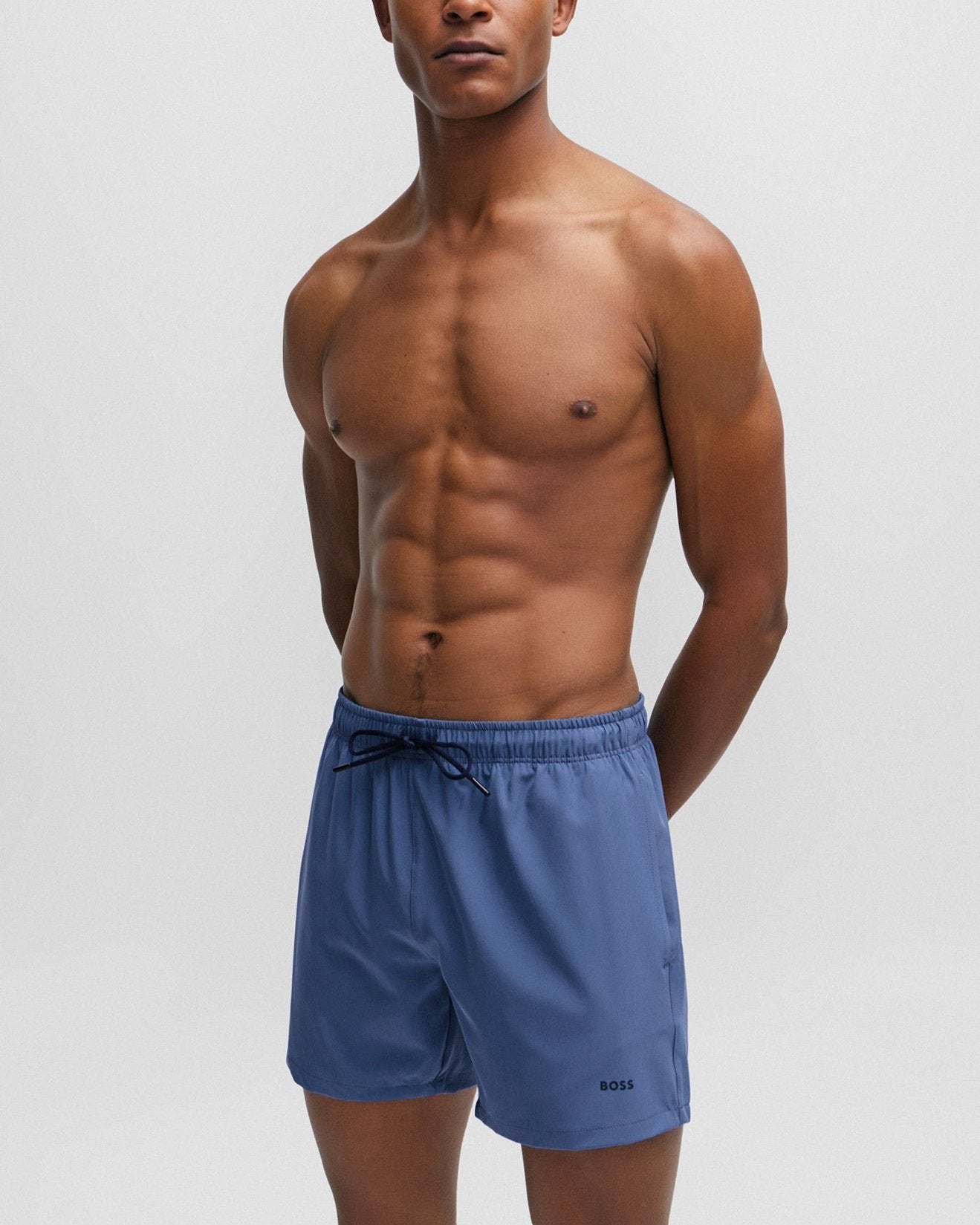 Maillot de bain short pour homme par HUGO BOSS collection Détente | 50491601 Bleu moyen/423-MEDIUM BLUE | Boutique Vvög, vêtements mode pour homme et femme