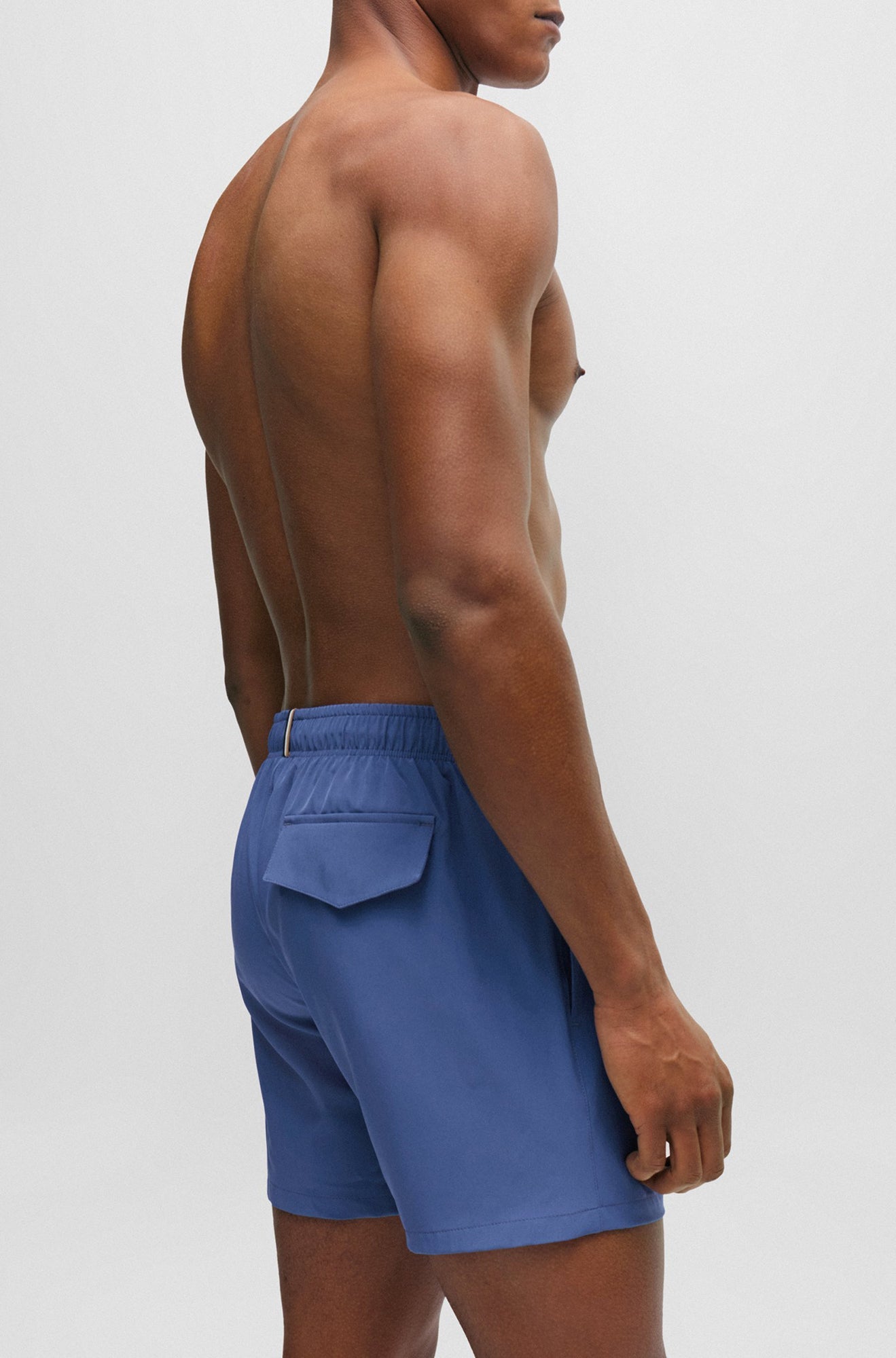 Maillot de bain short pour homme par HUGO BOSS collection Détente | 50491601 Bleu moyen/423-MEDIUM BLUE | Boutique Vvög, vêtements mode pour homme et femme