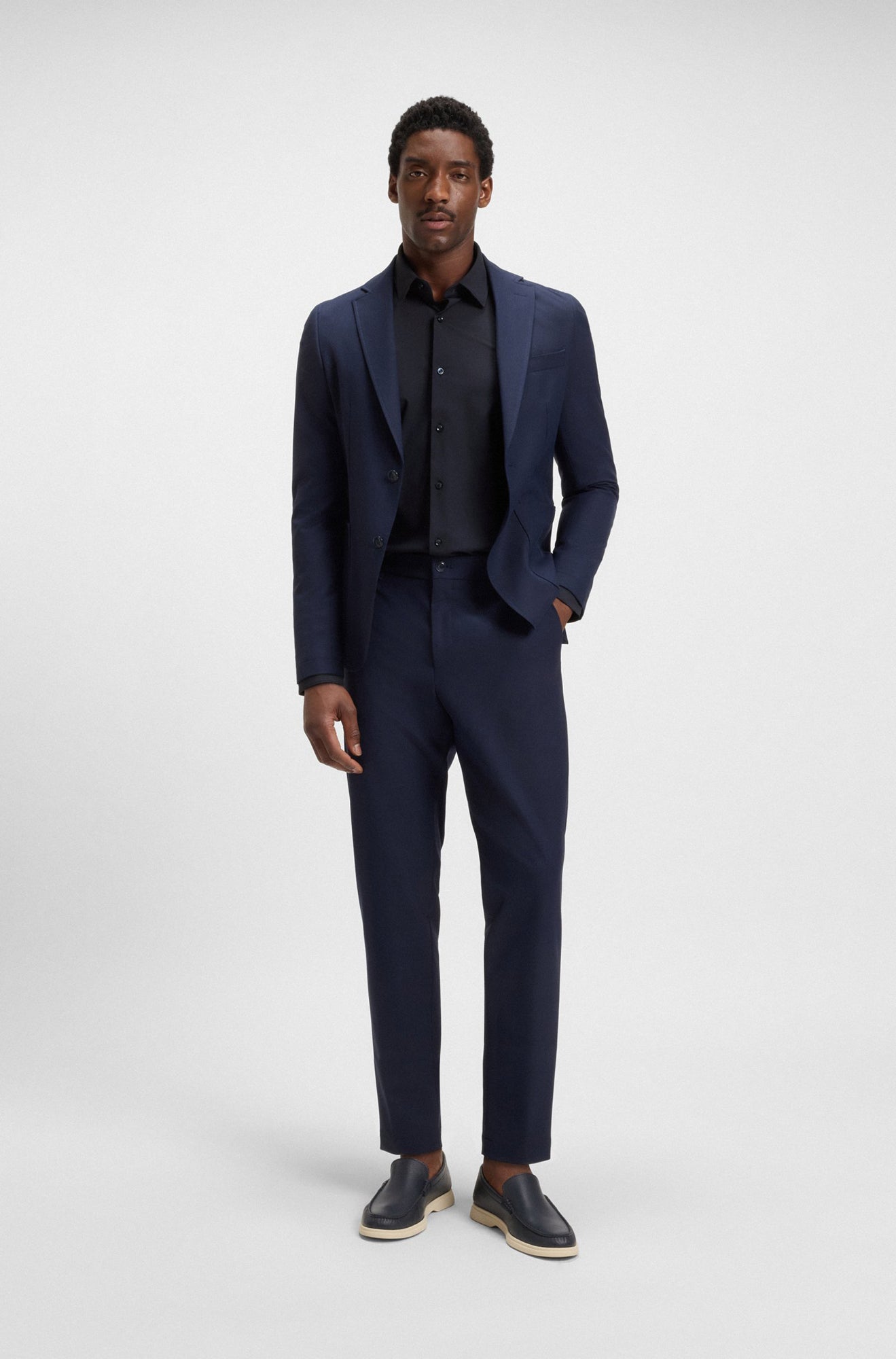 Chemise habillée pour homme par HUGO BOSS | 50503554 Bleu Foncé | Boutique Vvög, vêtements mode pour homme et femme