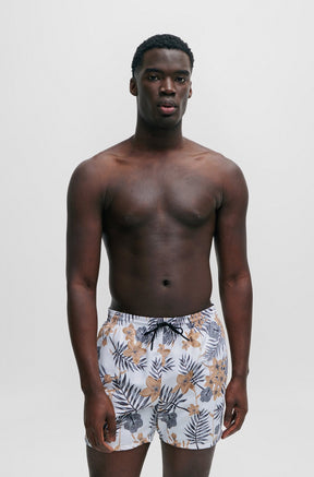 Maillot de bain short pour homme par HUGO BOSS collection Détente | 50508844 Blanc/100-WHITE | Boutique Vvög, vêtements mode pour homme et femme