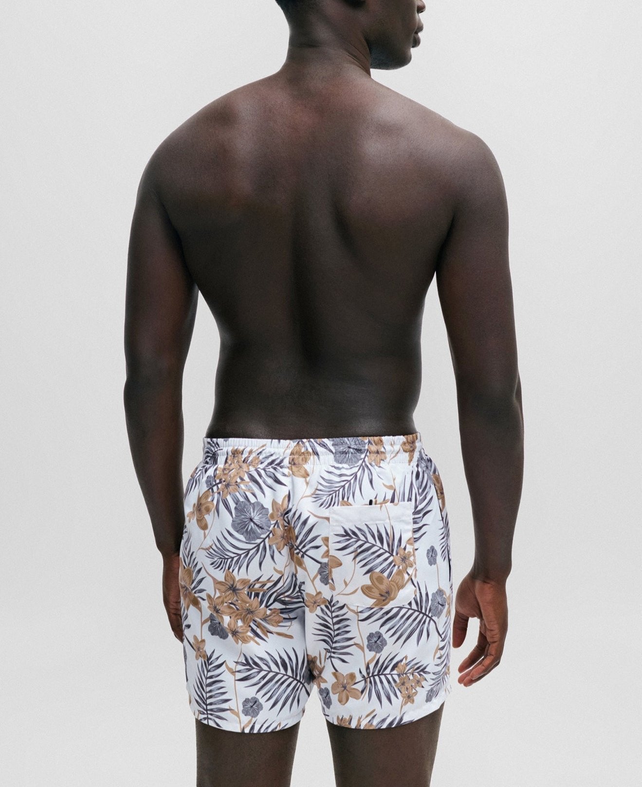 Maillot de bain short pour homme par HUGO BOSS collection Détente | 50508844 Blanc/100-WHITE | Boutique Vvög, vêtements mode pour homme et femme