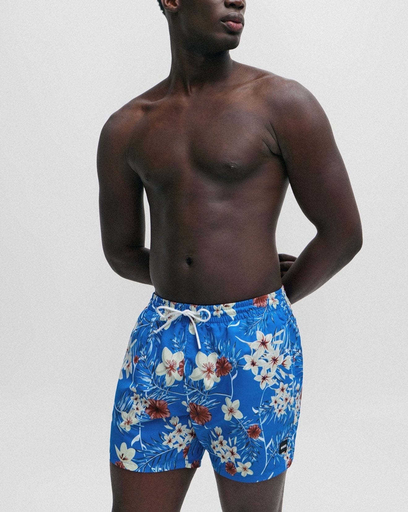 Maillot de bain short pour homme par HUGO BOSS collection Détente | 50508844 Bleu moyen/423-MEDIUM BLUE | Boutique Vvög, vêtements mode pour homme et femme