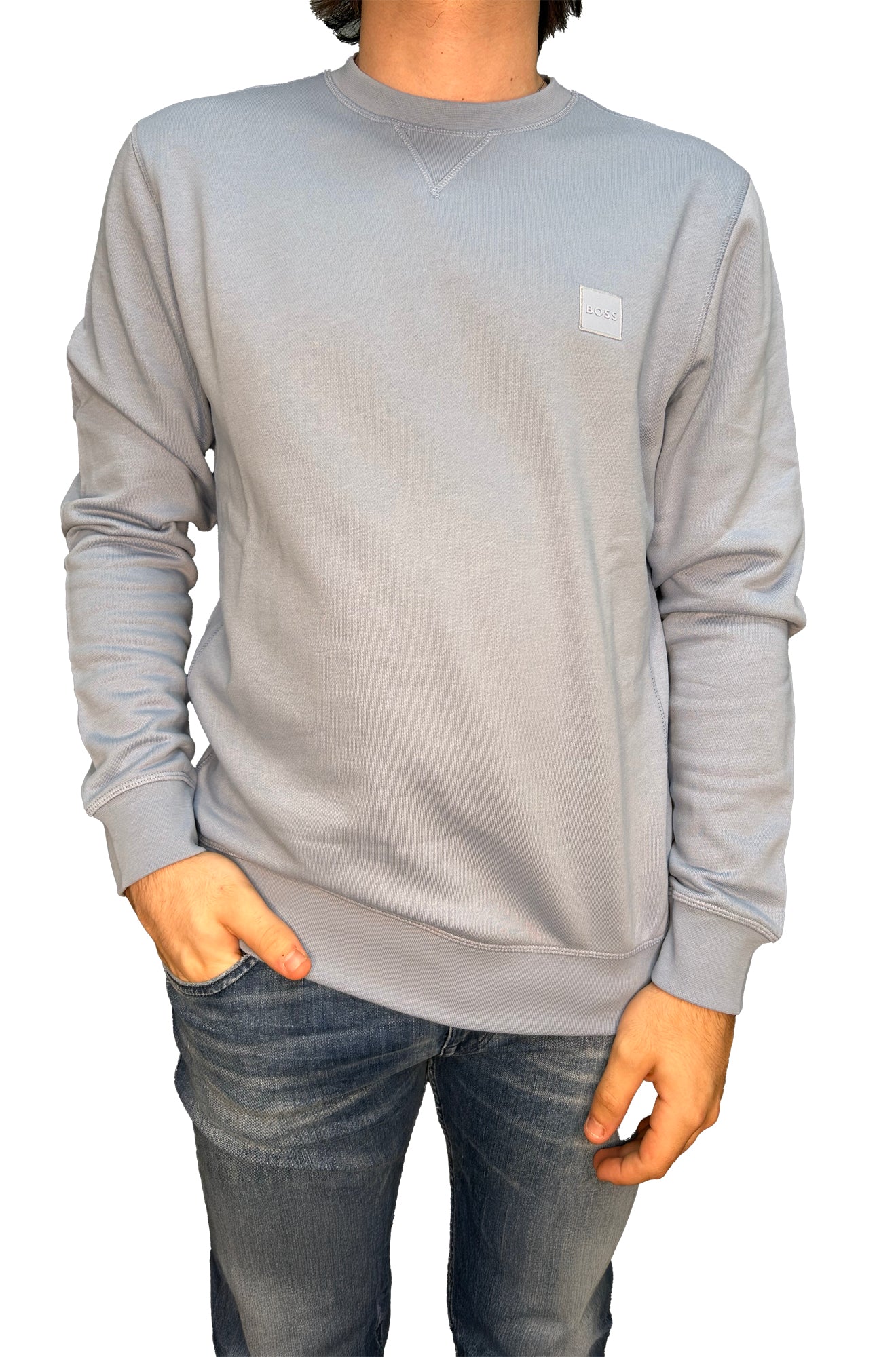 Chandail manches longues pour homme par HUGO BOSS | 50509323 Bleu Ouvert | Boutique Vvög, vêtements mode pour homme et femme