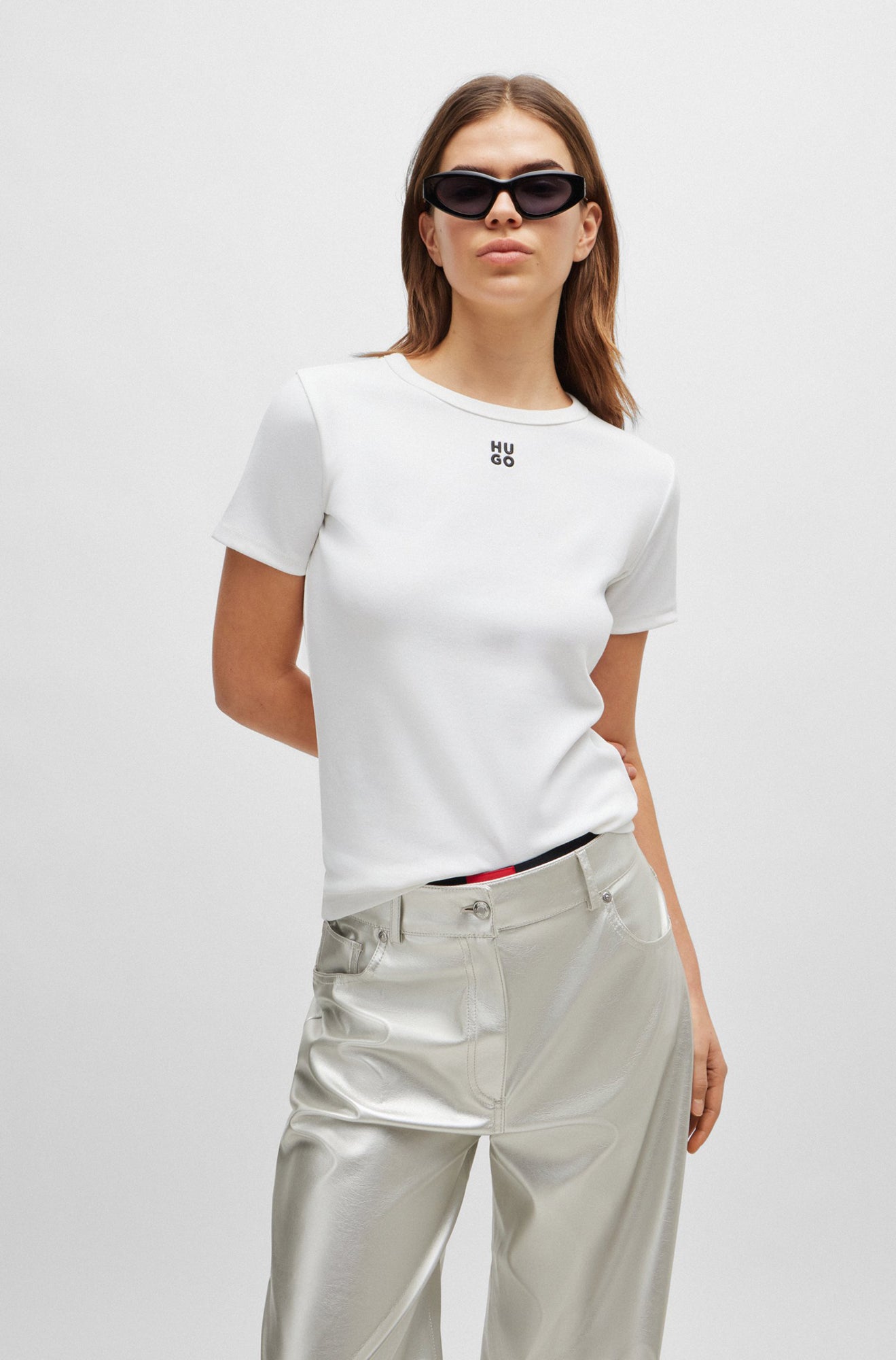 T-shirt pour femme par HUGO BOSS | 50512002 Blanc | Boutique Vvög