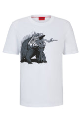 T-Shirt pour homme par HUGO BOSS | 50513812 Blanc/100-WHITE | Boutique Vvög, vêtements mode pour homme et femme