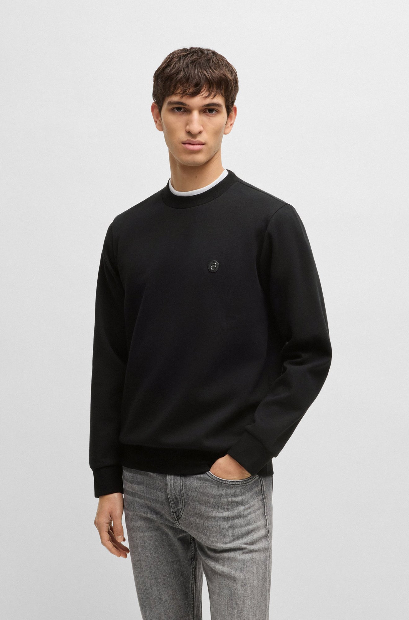 Men's long sleeve T-Shirt by HUGO BOSS | 50520302 Black | Boutique