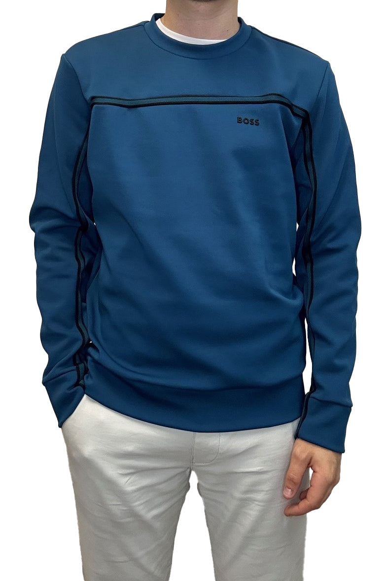 Men's long sleeve T-Shirt by HUGO BOSS 50523913 Open Blue