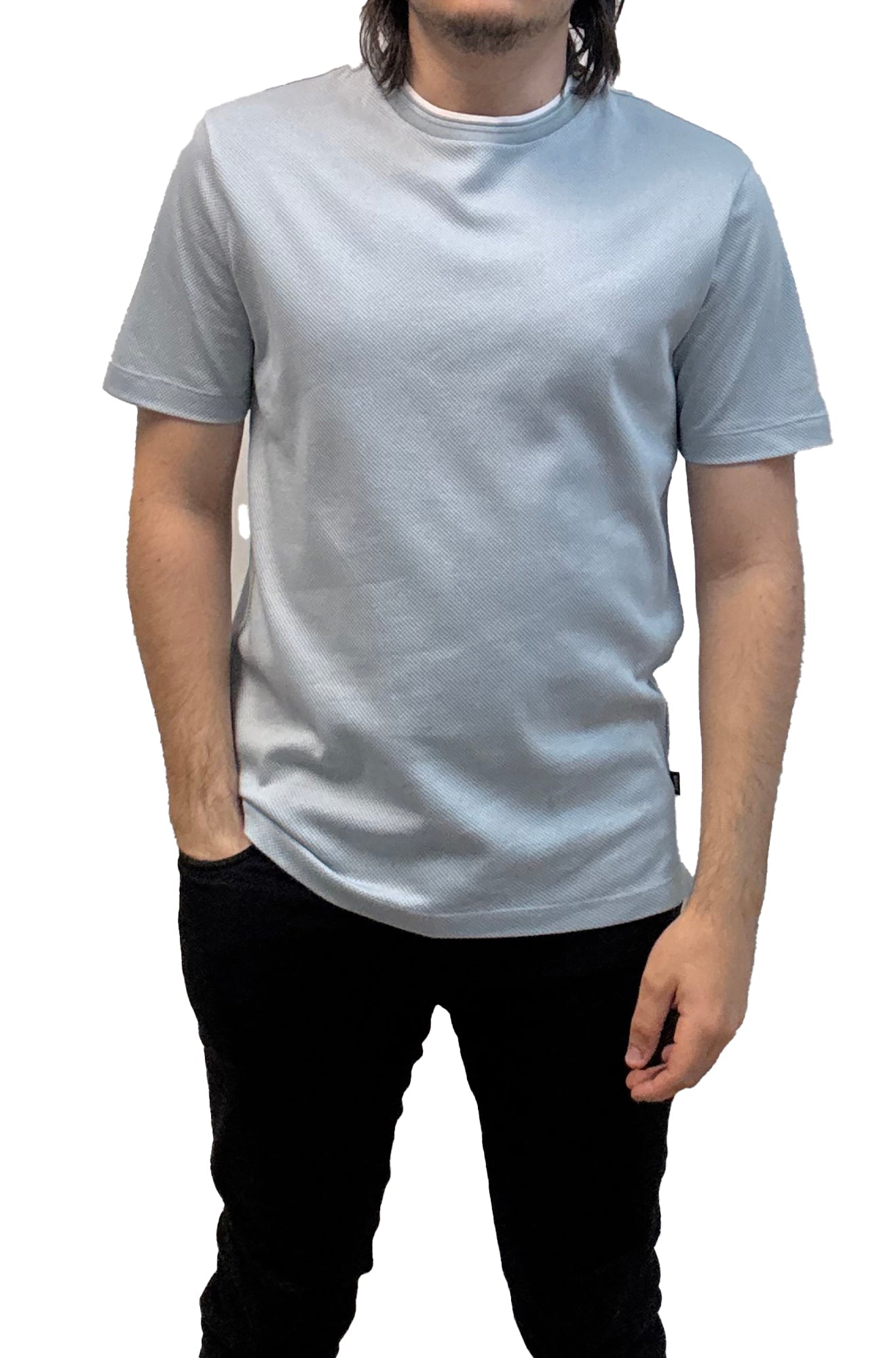 T-Shirt sport pour homme par HUGO BOSS | 50524998 Bleu Pastel | Boutique Vvög, vêtements mode pour homme et femme