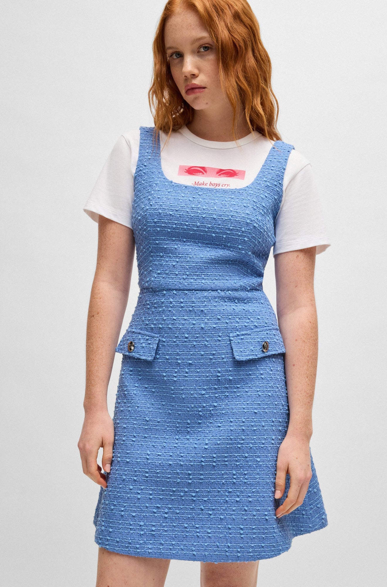 Women's dress by HUGO BOSS | 50530477 Pastel Blue | Boutique Vvög , fashion  clothing for men and women