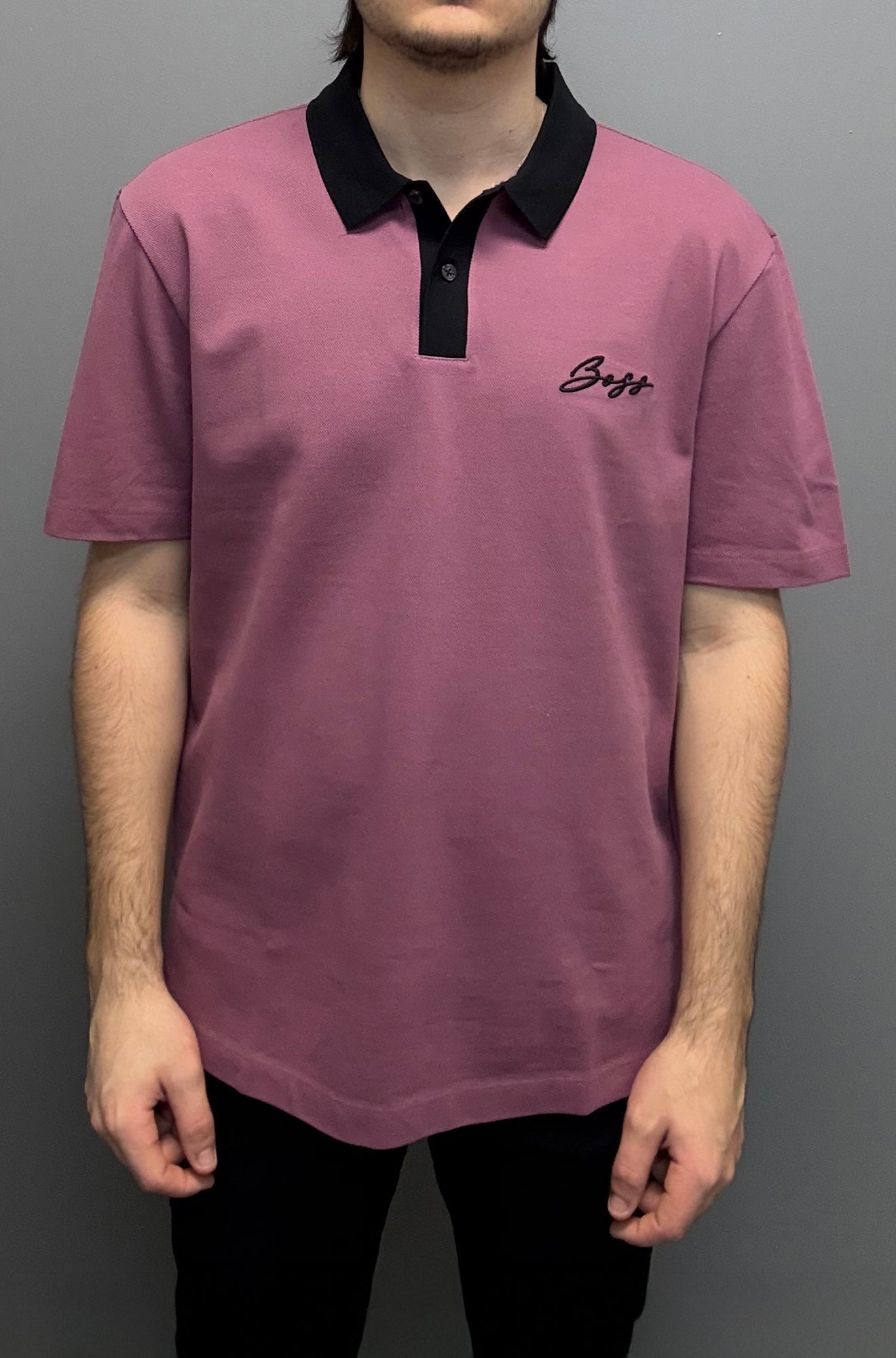 Men's short sleeve polo by HUGO BOSS 50531402 Bright Purple