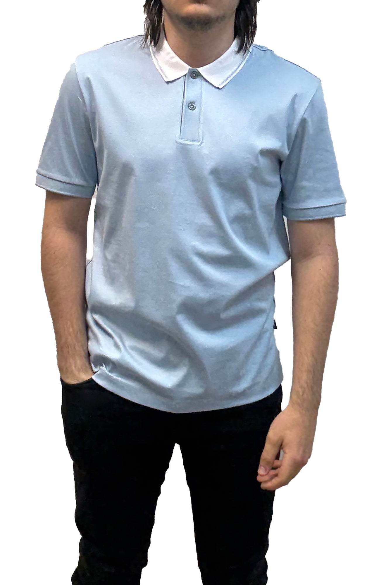 Polo manches courtes sport pour homme par HUGO BOSS | 50531791 Bleu Pastel | Boutique Vvög, vêtements mode pour homme et femme