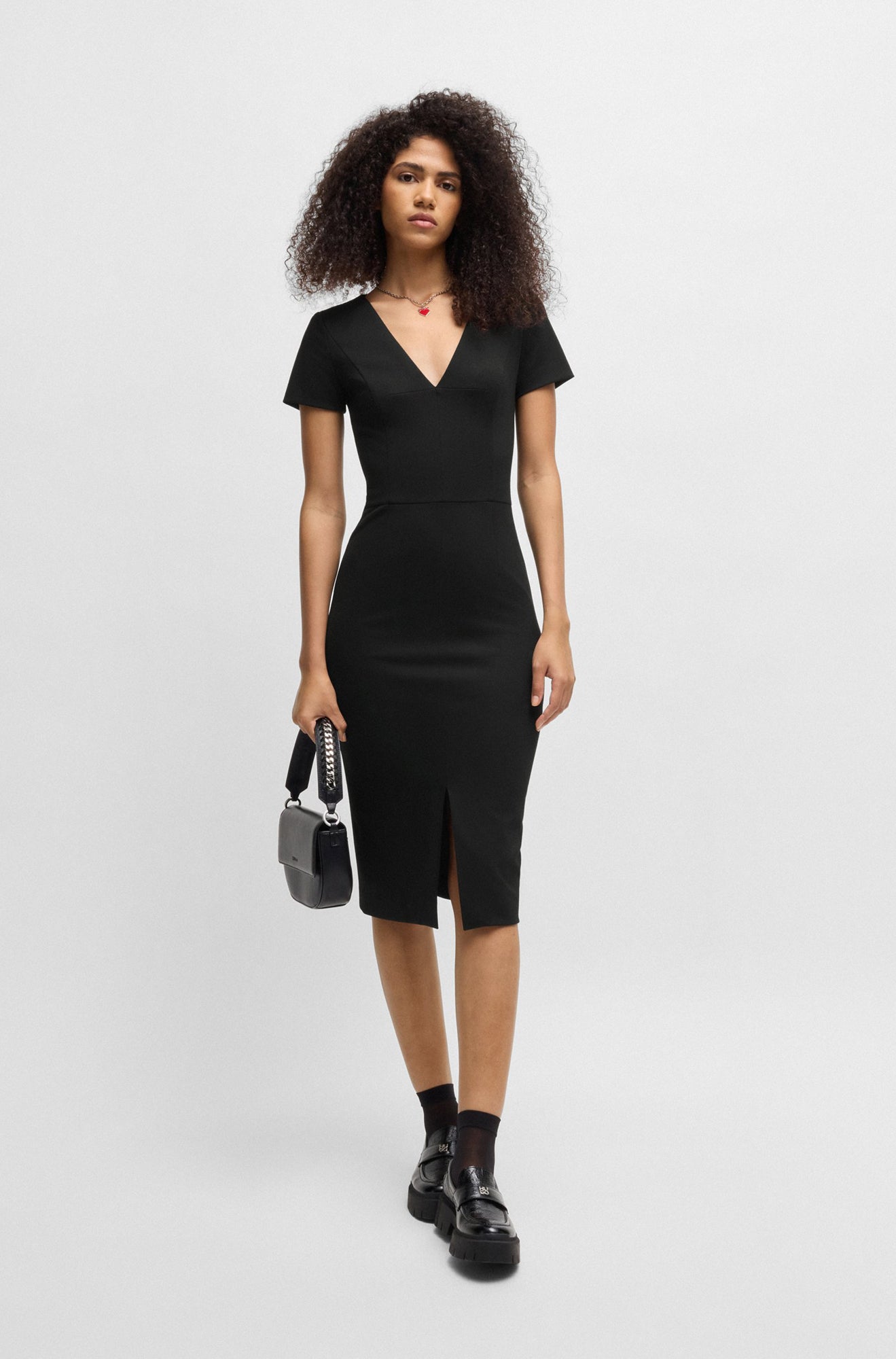 Robe pour femme par HUGO BOSS | 50533641 Noir | Boutique Vvög, vêtements mode pour homme et femme