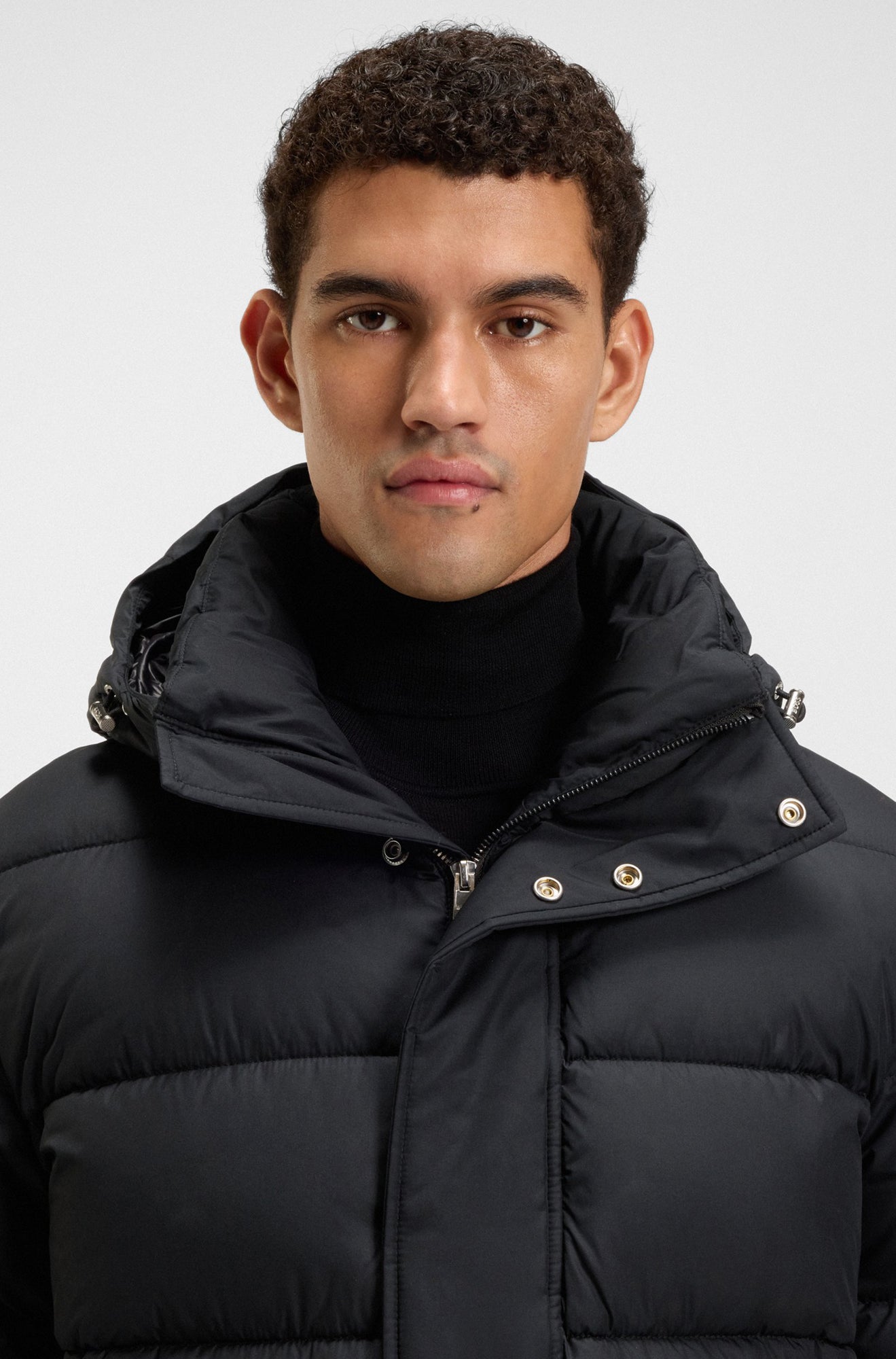 Manteau d'hiver pour homme par HUGO BOSS | 50540474 Noir | Boutique Vvög, vêtements mode pour homme et femme