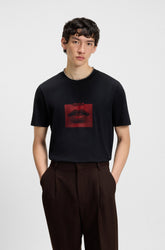 T-Shirt pour homme par HUGO BOSS | 50544496 Noir | Boutique Vvög, vêtements mode pour homme et femme