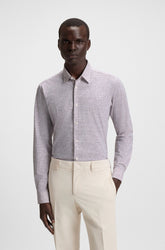 Chemise habillée pour homme par HUGO BOSS | 50545269 Brun Moyen | Boutique Vvög, vêtements mode pour homme et femme