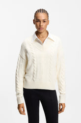 Chandail pardessus pour femme par HUGO BOSS | 50554075 Blanc Ouvert | Boutique Vvög, vêtements mode pour homme et femme