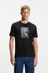 T-Shirt pour homme par HUGO BOSS | 50558965 Noir | Boutique Vvög, vêtements mode pour homme et femme