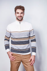 Tricot toutes saisons avec zip pour homme par Fellows | 52 1132 144 | Boutique Vvög, vêtements mode pour homme et femme