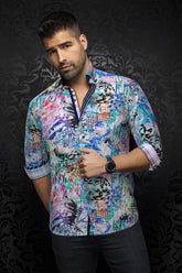 Chemise manches longues en Knit pour homme par Au Noir | ACOSTA Blanc | Boutique Vvög, inventaire complet de la marque Au Noir