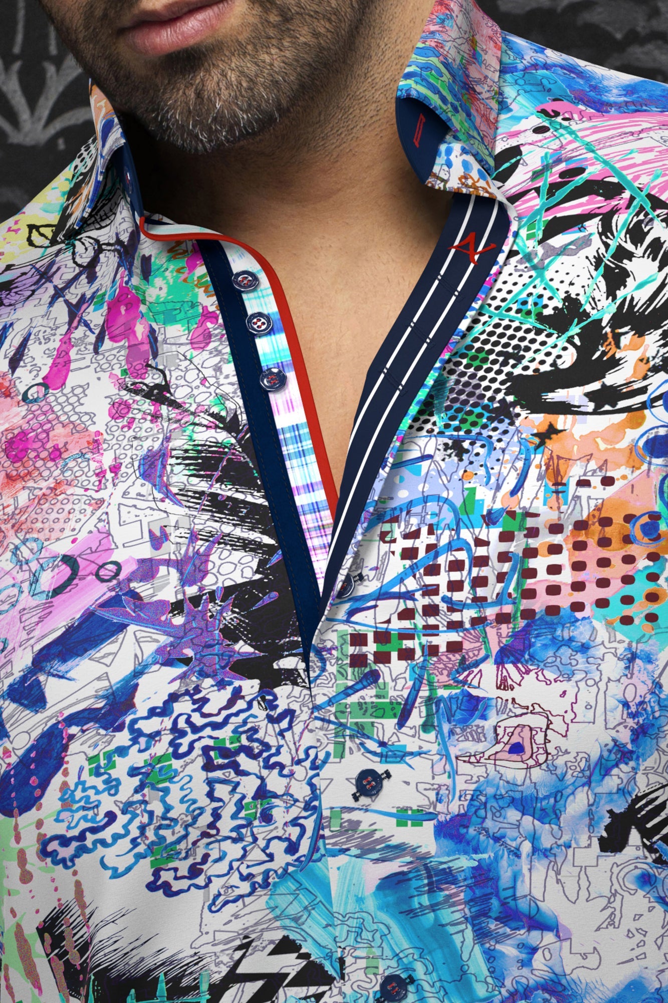 Chemise manches longues en Knit pour homme par Au Noir | ACOSTA Blanc | Boutique Vvög, inventaire complet de la marque Au Noir