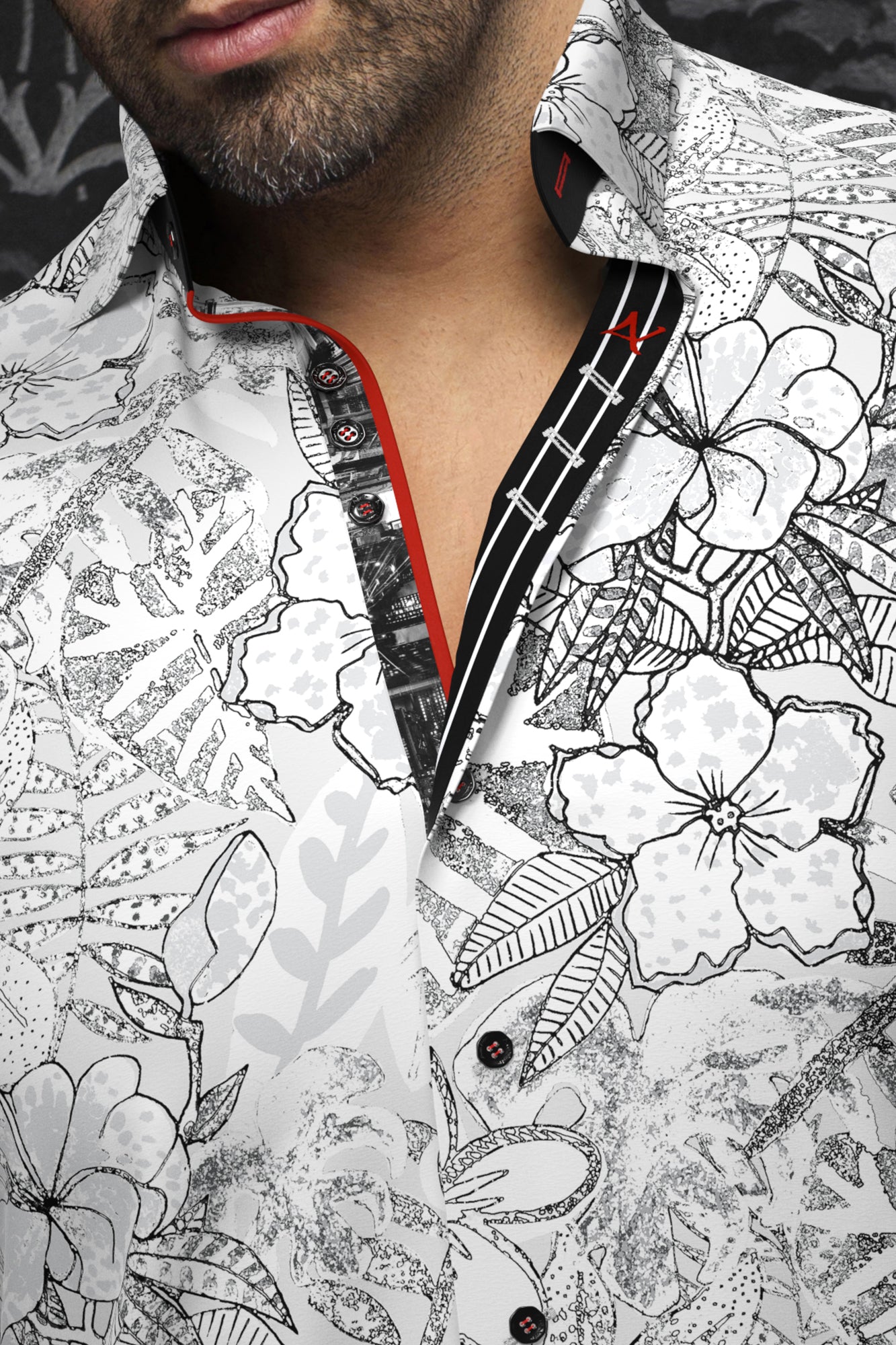 Chemise manches longues en Knit pour homme par Au Noir | ALVARADO Blanc | Boutique Vvög, inventaire complet de la marque Au Noir