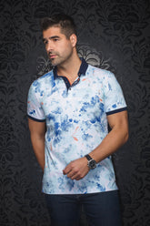 Polo pour homme par Au Noir | ANZIO Aqua Clair | Boutique Vvög, inventaire complet de la marque Au Noir
