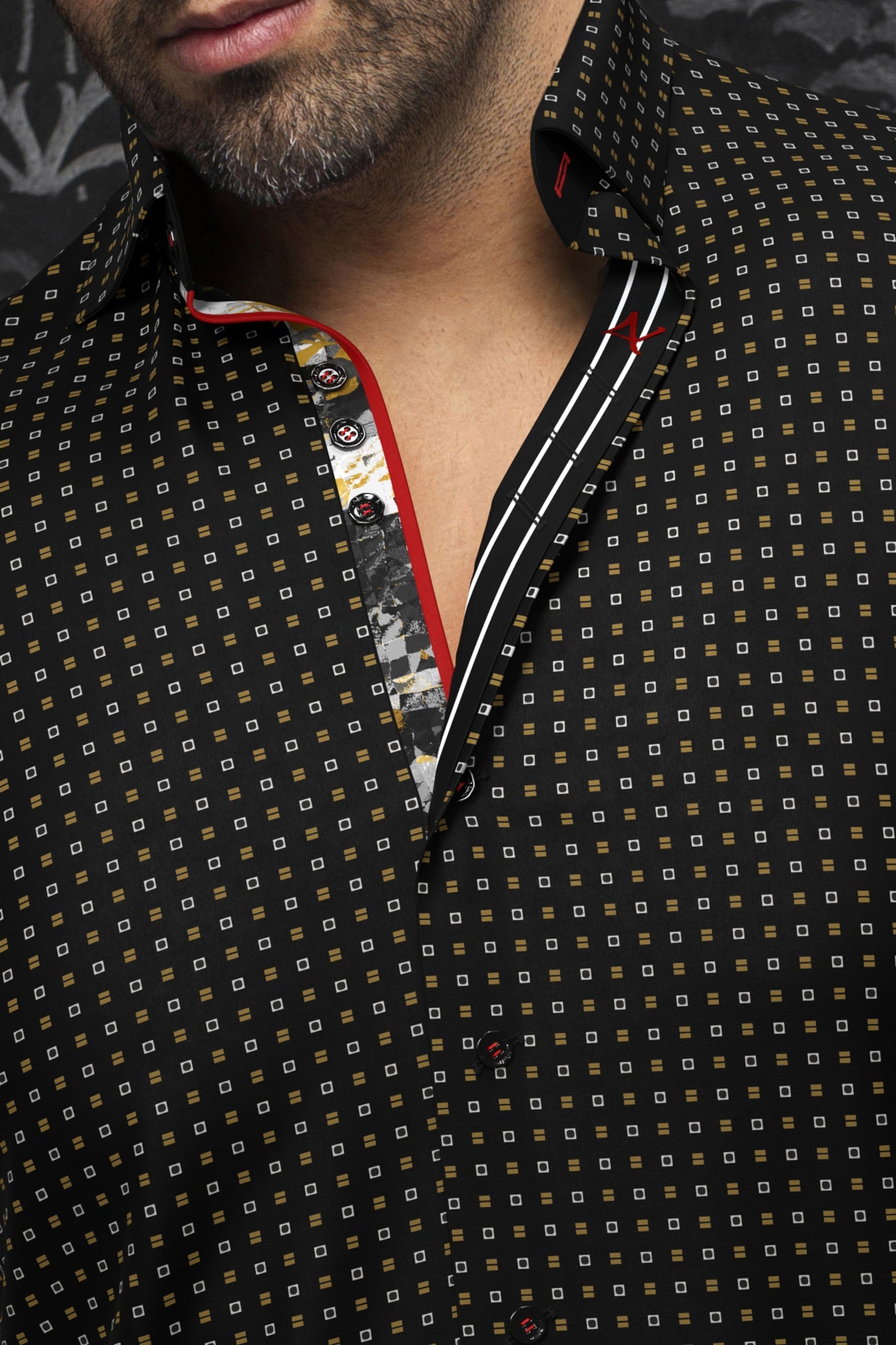 Chemise manches longues pour homme par Au Noir | ARLO Noir Or | Boutique Vvög, inventaire complet de la marque Au Noir