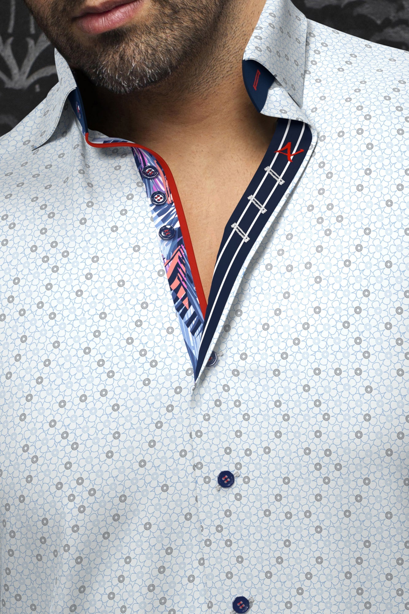 Chemise manches longues pour homme par Au Noir | ATLAS Bleu Clair | Boutique Vvög, inventaire complet de la marque Au Noir