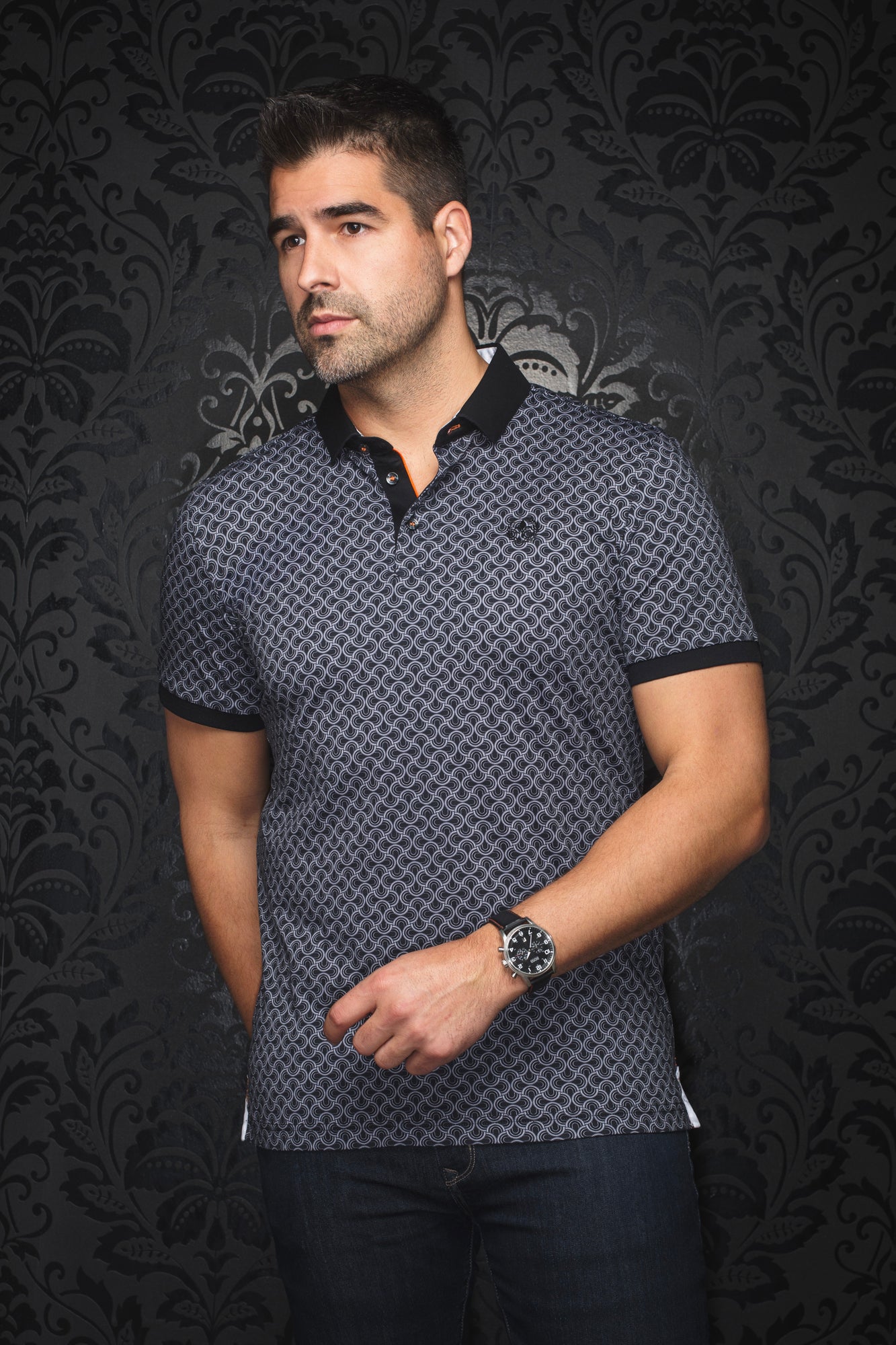 Polo pour homme par Au Noir | AVESTA Noir | Boutique Vvög, inventaire complet de la marque Au Noir