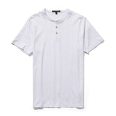 Chandail manches courtes henley pour homme par Robert Barakett | Georgia RB01173 Blanc | Boutique Vvög, vêtements mode pour homme & femmes