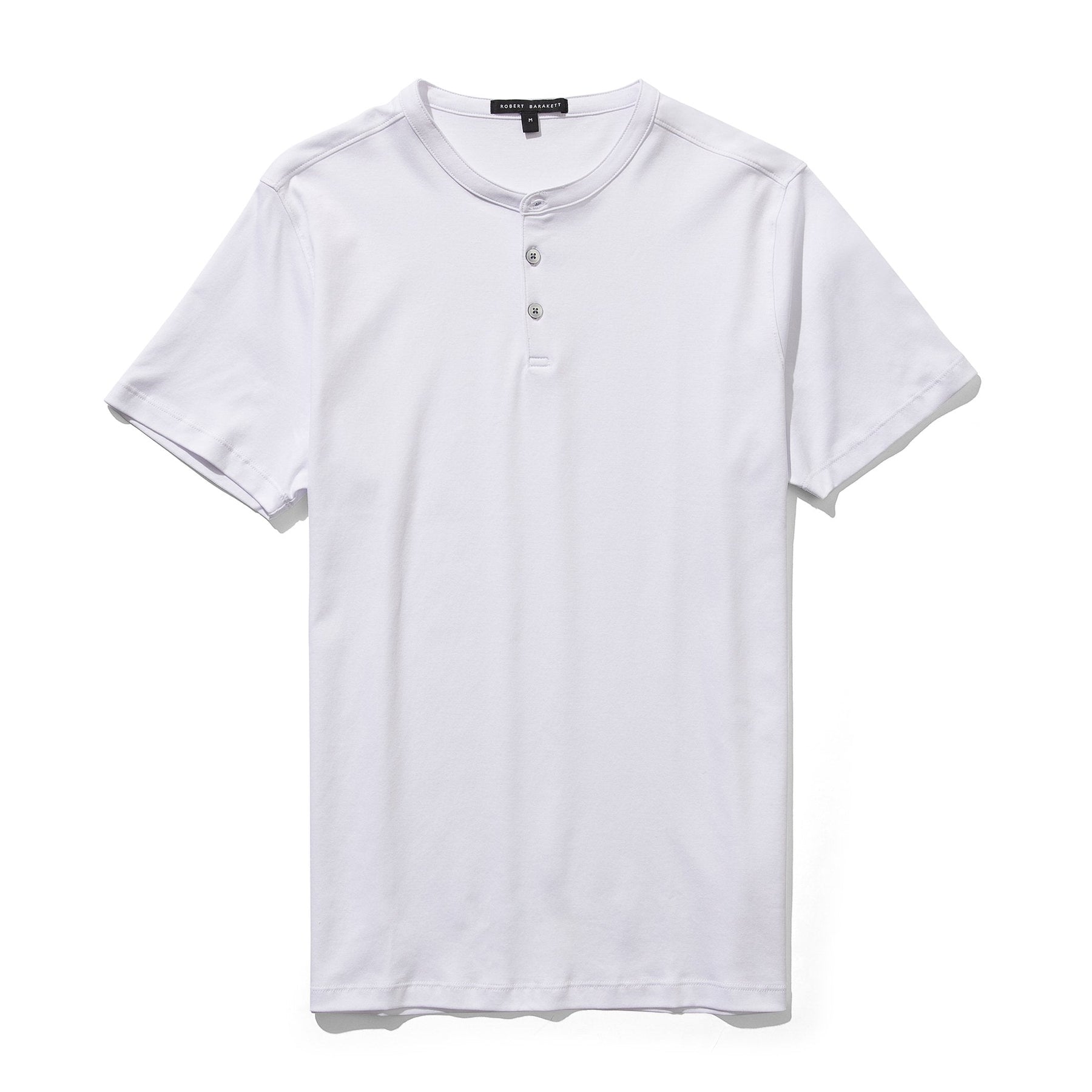Chandail manches courtes henley pour homme par Robert Barakett | Georgia RB01173 Blanc | Boutique Vvög, vêtements mode pour homme & femmes