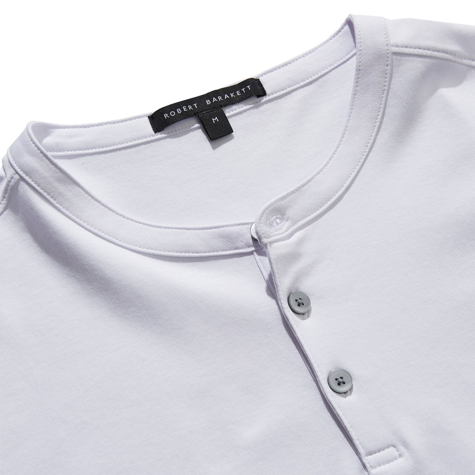Chandail manches courtes henley pour homme par Robert Barakett | Georgia RB01173 Blanc | Boutique Vvög, vêtements mode pour homme & femmes
