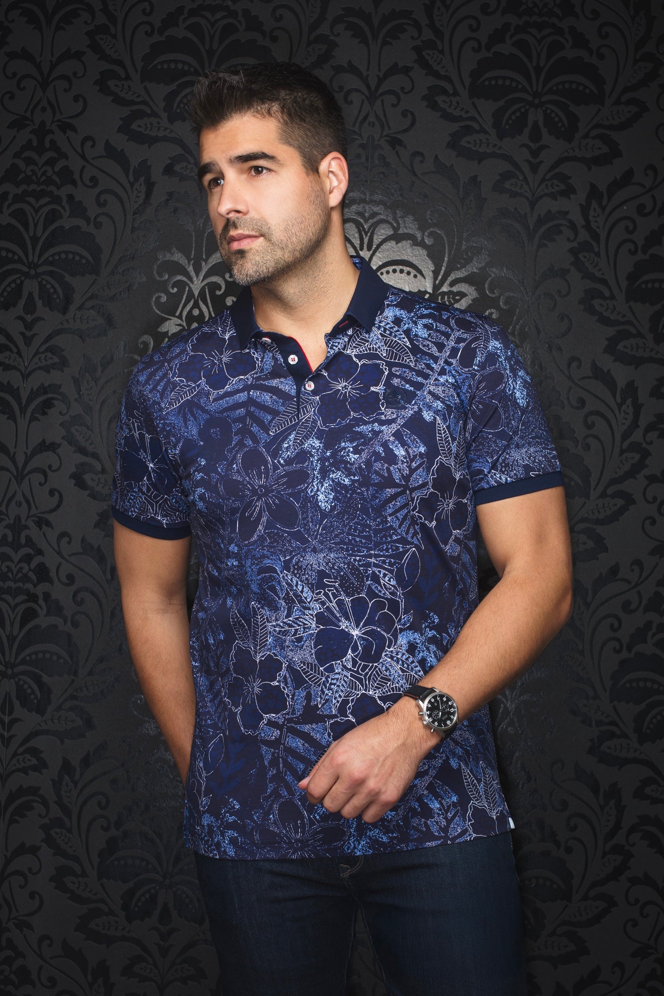 Polo pour homme par Au Noir | BENNETT Marine | Boutique Vvög, inventaire complet de la marque Au Noir