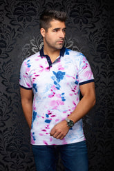 Polo pour homme par Au Noir | BLOSSOMRAIN Fuchsia | Boutique Vvög, inventaire complet de la marque Au Noir