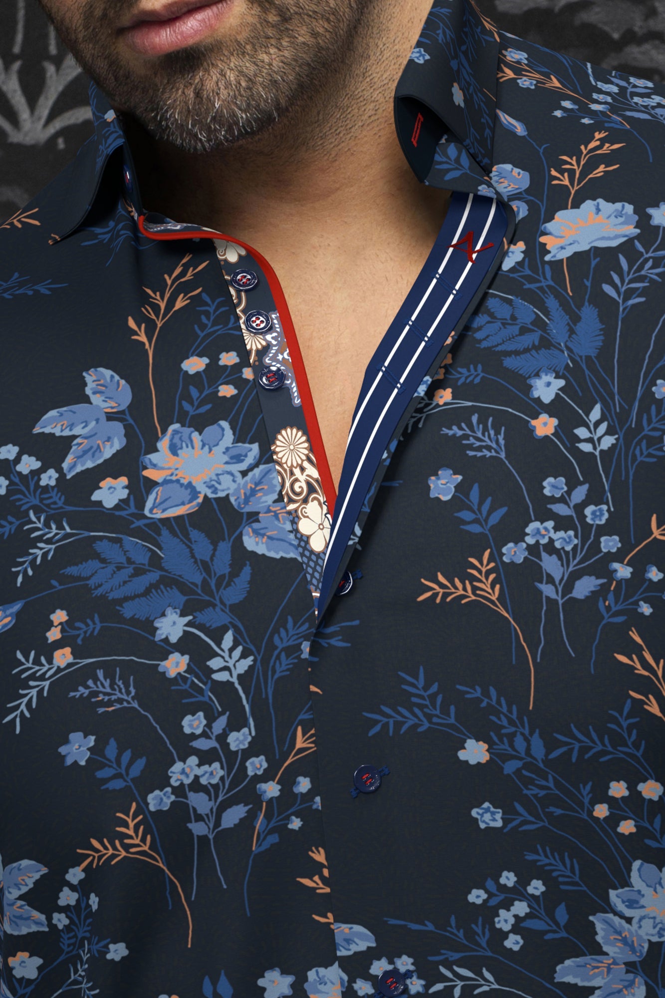 Chemise manches longues en Knit pour homme par Au Noir | BRENNER Marine | Boutique Vvög, inventaire complet de la marque Au Noir