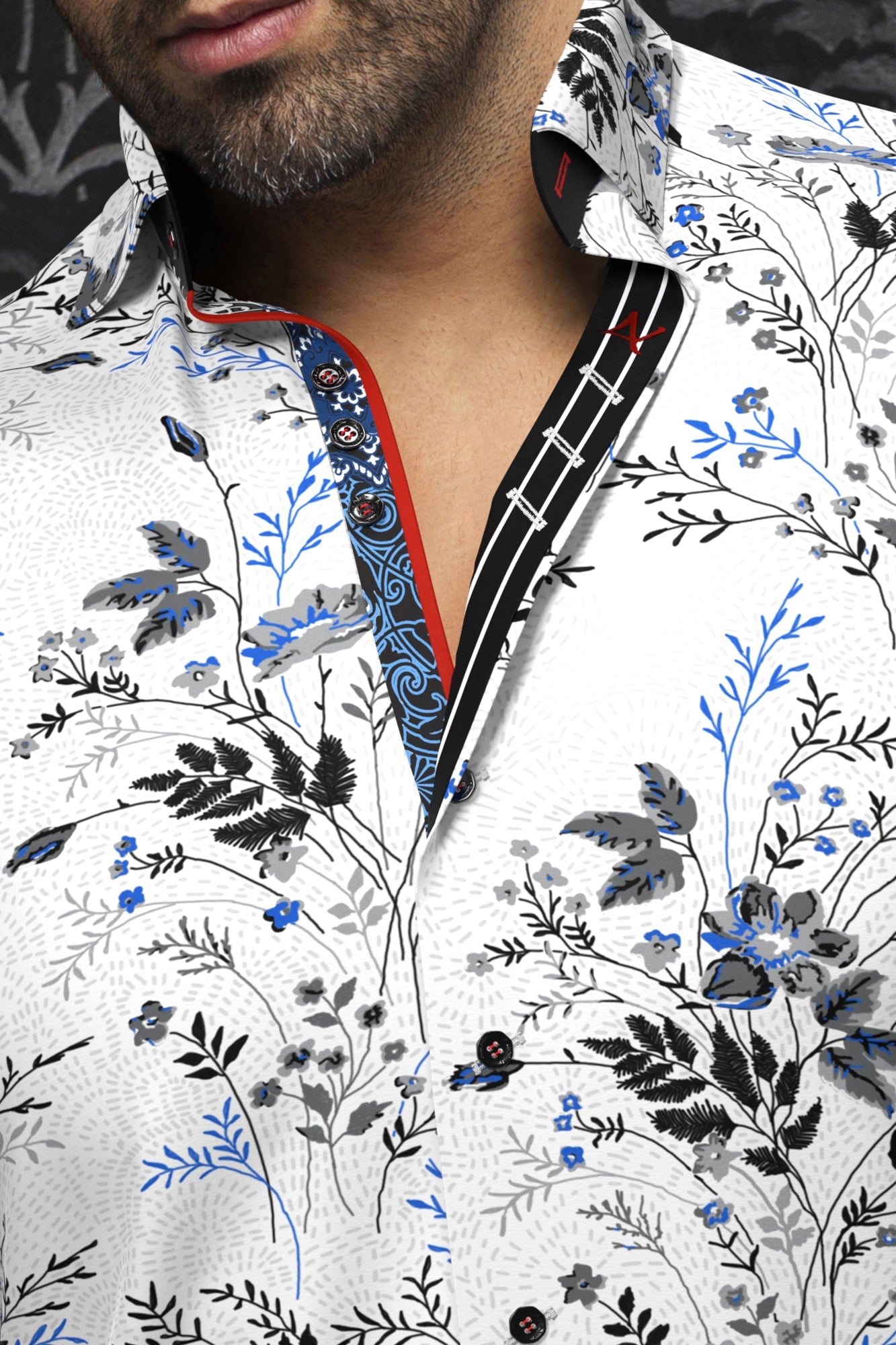 Chemise manches longues en Knit pour homme par Au Noir | BRENNER Blanc Royal | Boutique Vvög, inventaire complet de la marque Au Noir