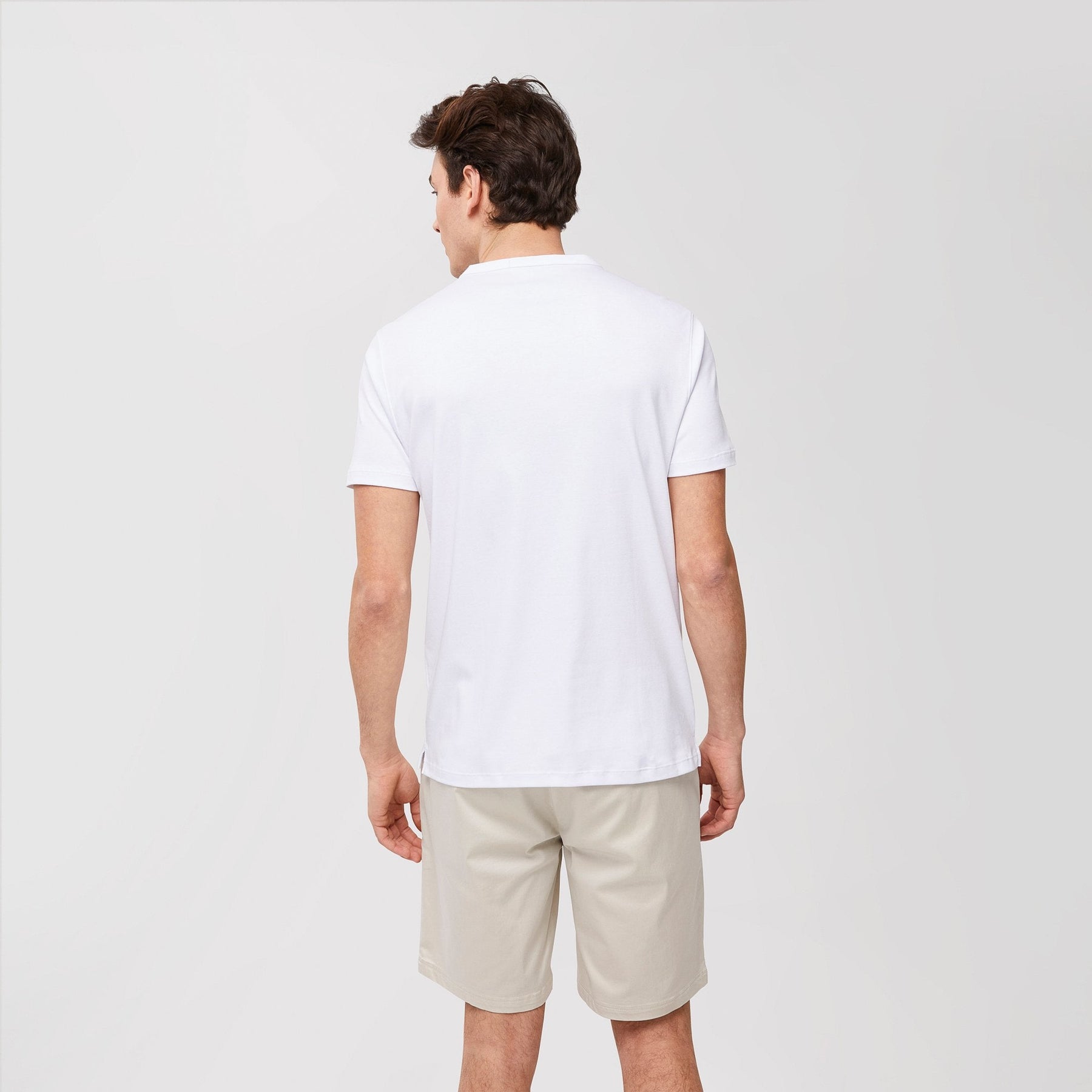 Chandail manches courtes henley pour homme par Robert Barakett | Georgia RB01173 Blanc | Boutique Vvög, vêtements mode pour homme & femmes