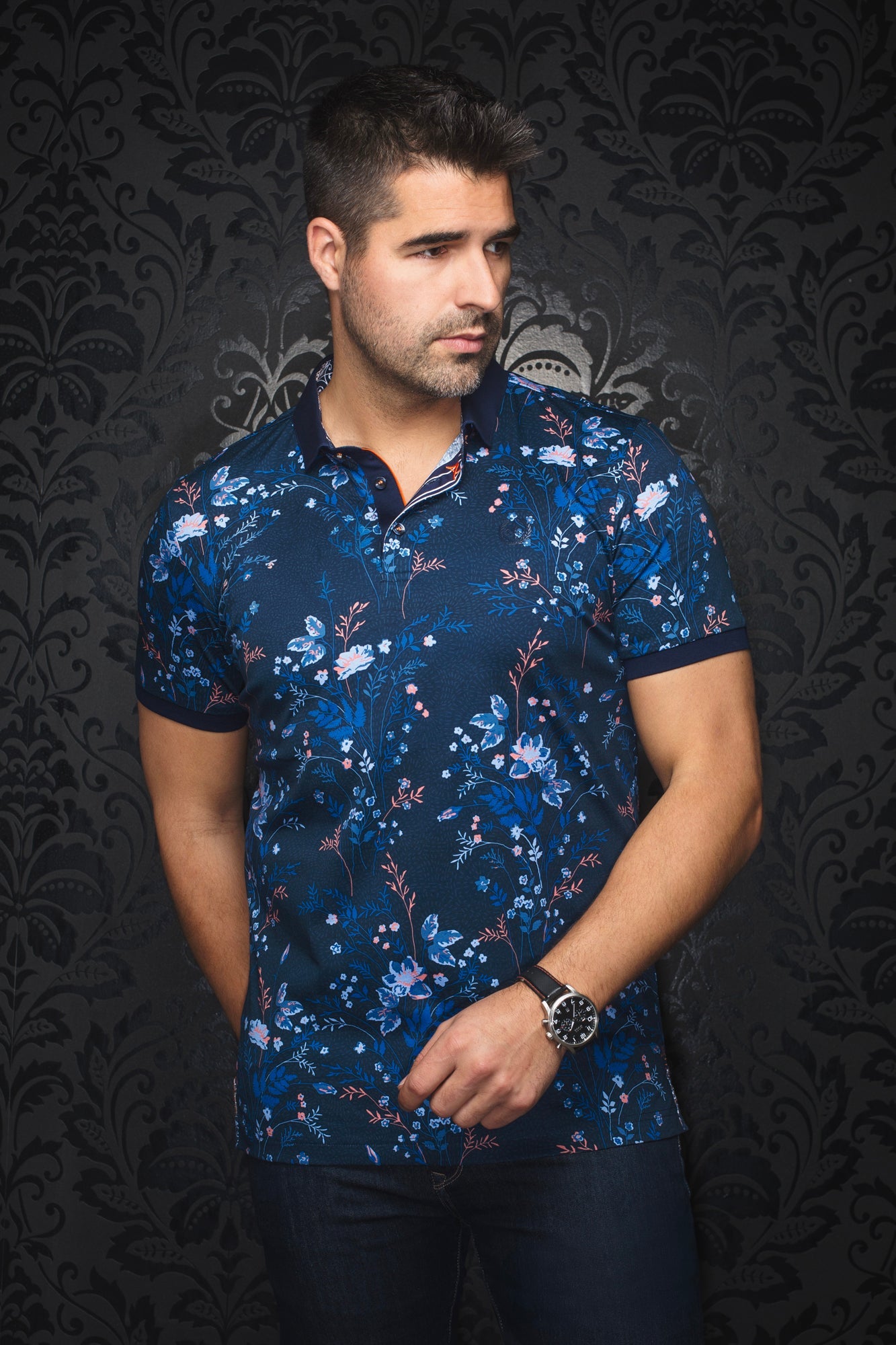 Polo pour homme par Au Noir | CABALLERO Marine | Boutique Vvög, inventaire complet de la marque Au Noir