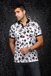 Polo pour homme par Au Noir | CANTERAS Blanc Noir | Boutique Vvög, inventaire complet de la marque Au Noir