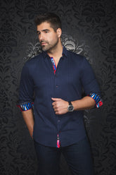 Chemise manches longues en Knit pour homme par Au Noir | CAPAZZA Marine | Boutique Vvög, inventaire complet de la marque Au Noir