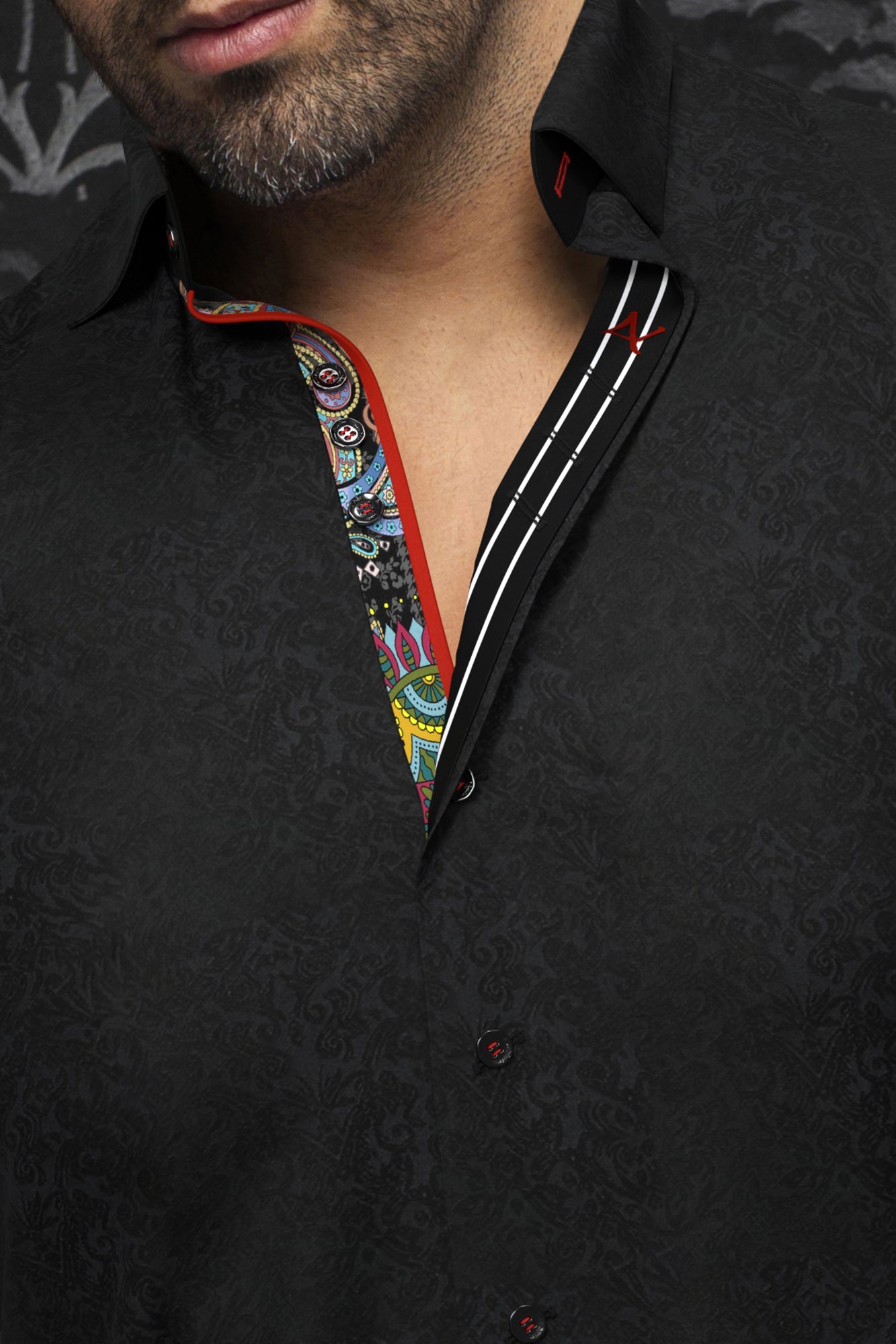 Chemise manches longues pour homme par Au Noir | CAPELLA Noir | Boutique Vvög, inventaire complet de la marque Au Noir