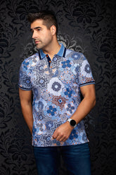 Polo pour homme par Au Noir | CASABLANCA Bleu Pâle | Boutique Vvög, inventaire complet de la marque Au Noir