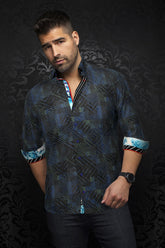 Chemise manches longues en Knit pour homme par Au Noir | CLARKE Noir Menthe | Boutique Vvög, inventaire complet de la marque Au Noir